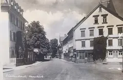 Old postcard of the Marktstraße in Gladenbach