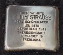 Stolperstein for Betty Strauss, née Schönberger, in Wachbach, Germany